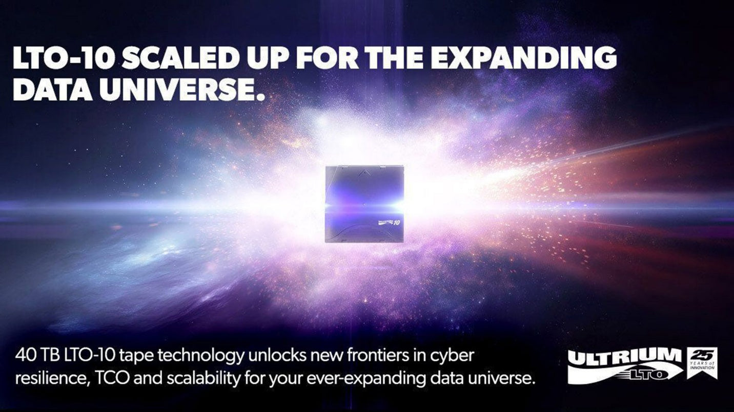 What is the new LTO-10 40TB tape media announcement about?