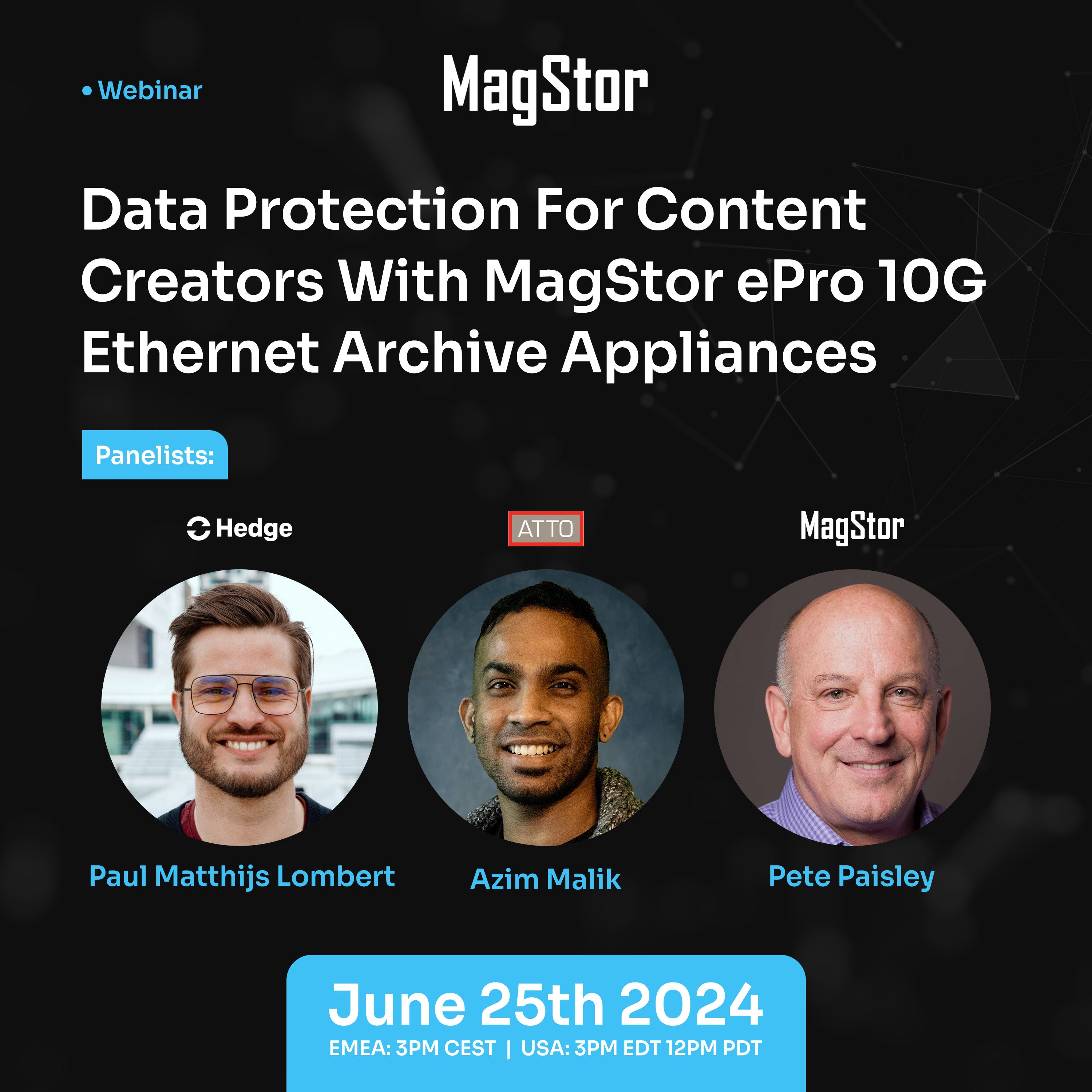 There still time to register for the MagStor webinar tomorrow, June 25th 3PM ET/3PM CET