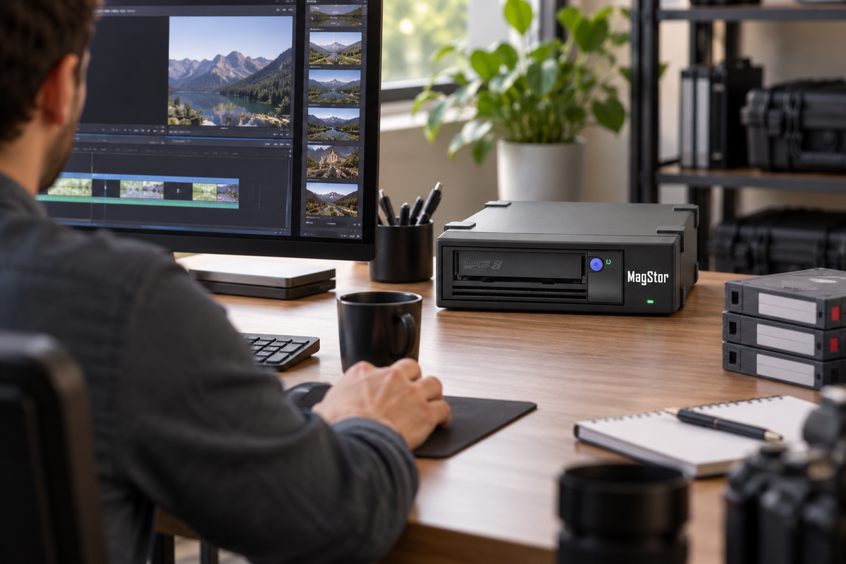 MagStor FC-HL8 in a professional archive workspace.