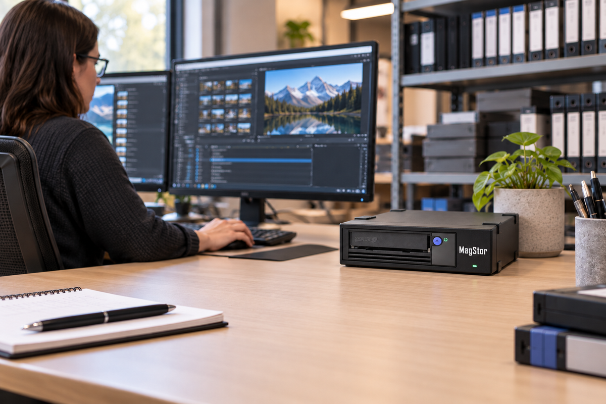 MagStor FC-HL9 in a professional archive workspace.