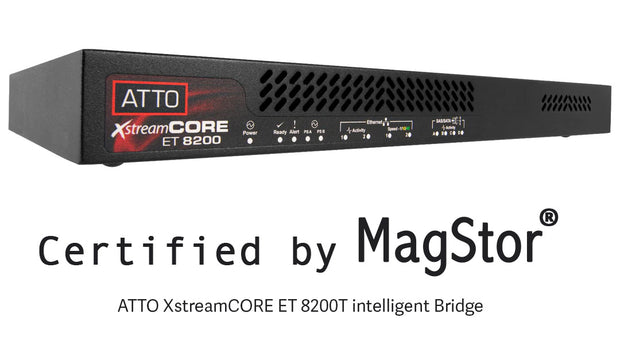 ATTO XstreamCORE ET 8200T 40Gb/s Ethernet (2-Port) to SAS intelligent Bridge 8200